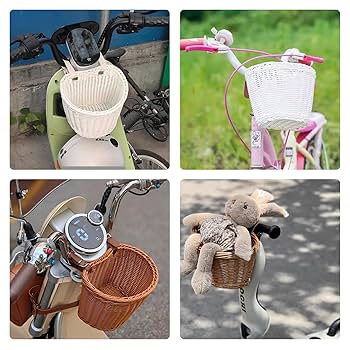⭐️Jhemaoi 子ども自転車用 手編みかご バスケット ベル ピンク キッズ ⭐️Jhemaoi 子ども自転車用 手編みかご バスケット ベル ピンク